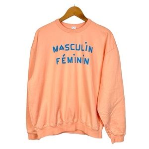 Clare V Peach and Blue Sweatshirt